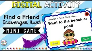 Find a Friend Scavenger Hunt Game | Ice Breaker Activity | Getting to Know You