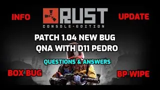 Rust Console 1.04 NEW Bug BP Wipe Staging Branch Updates Skins Store Ps4 Xbox Ps5 Rust Console Bug