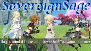 Genshin Impact: Gorou Wants Lumine To Join Him In A Hot Spring!?....