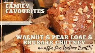 Scottish Recipes Walnut and Pear Cake and Rhubarb Chutney