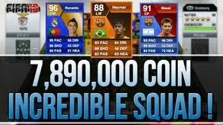 7.8 MILLION COIN SMOTM NEYMAR SQUAD BUILDER! FIFA 13 ULTIMATE TEAM!