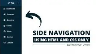 Sidebar Menu using HTML & CSS