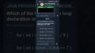 Java, question of the day 19th may