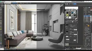3dmax l vray interior design - livingroom lec3