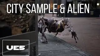 UE5 Alien & City Sample Max Raytracing and Lumen Nanite in Unreal Engine 5 New Sequencer UE5 Not UE4