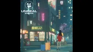 UNREAL ENGINE 5.waiting. ANIME STYLE STREET. LUMEN