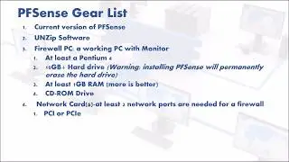 PfSense Gear List