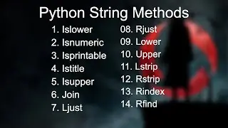 19 - Python String Methods - 02
