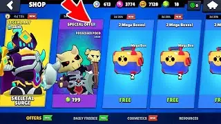 UPDATE GIFTS!! 2 MEGA BOXES!! 🔥OPENING LEGENDARY BRAWLER!! BRAWL STARS NEW UPDATE REWARDS!!