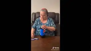 Grandma tries the mentos and coke experience