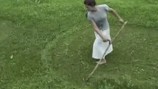 Scything lawn length grass ReVersed