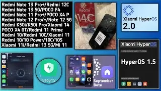 HyperOS 2.0 Features/HyperOS 1.5 India/Game Turbo 5.0/2.0 System Launcher/Redmi 14C/Android 15/MIUI