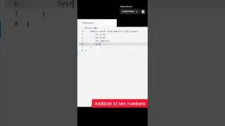 Addition of two numbers in java 