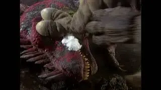 Kaiju tramples a T-rex Kaiju!