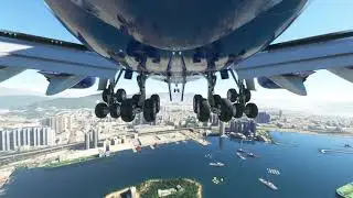 MSFS Kai-Tak Visual 13 Landing 747-8