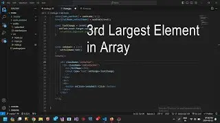 Java Program to Find 3rd Largest Number in an array using Visual Studio Code
