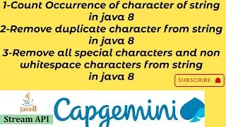 count occurrence of each character in string java8 | remove duplicate and all special characters