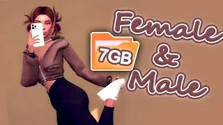 CC HAUL 💝 female male full cc folder sims 4 maxis match & alpha mixed * 7GB *