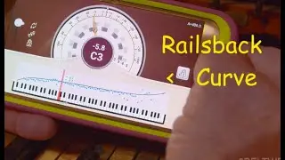 Railsback piano Inharmonicity via PianoMeter tune apps