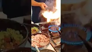 Omelette Flambe!🔥Burning Breakfast!🤯#shorts #flambe #burning #omelette #breakfast