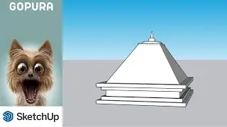 HOW TO DO GOPURA ONLY DEFAULT TOOL 😍 THIS IS SIMPLE METHOD AND EASYWAY 😍 BY USING SKETCHUP 😍