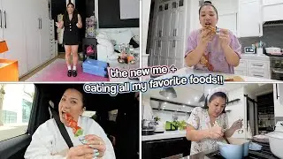 NEW ME AFTER BODY CHANGES + eating all my fave foods!!