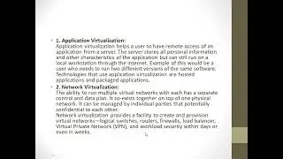 Cloud Computing- Virtualization- 1.Application 2.Network 3.Desktop 4.Storage 5.Server 6.Data