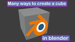 Many ways to create a cube in blender || Hindi