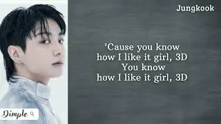 Jungkook BTS feat. Jack Harlow - 3D (Lyrics)