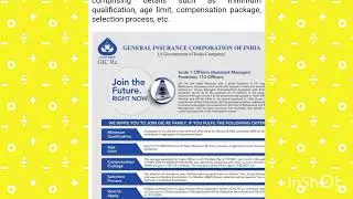 GIC Assistant manager notification 2024 out ☺️😃 complete details 