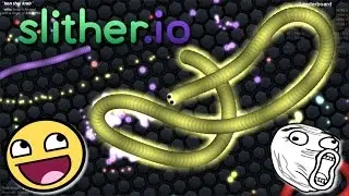 TRYING TO REACH TOP IN LEADERBOARD - SLITHER.IO (FUNNY GAMEPLAY/MOMENTS)