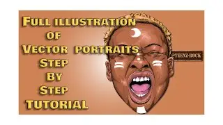 How To Cartoon Yourself (Step By Step) in ADOBE ILLUSTRATER.Beginners (Part two)2