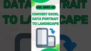 🔄 Transform Data: Excel Transpose - From Vertical to Horizontal! 📊🔄 