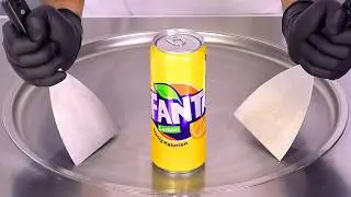 Fanta Lemon — Ice Cream Rolls | Satisfying Visual ASMR