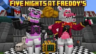 THIS NEW MINECRAFT FNAF ADDON GOT AN AMAZING UPDATE! (Muoxi's FNAF Grand Reopening Mod Showcase)