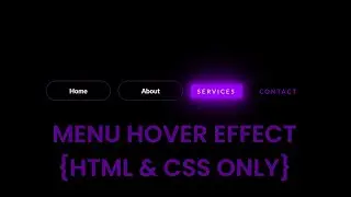 Amazing Menu Hover Effects using HTML & CSS only