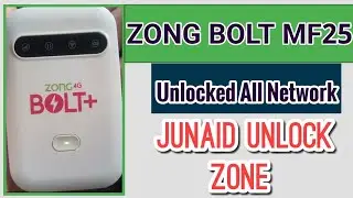 How To Unlock Zong Bolt+ MF25 Free|All Network sims Work|Zong 2020 Model Unlocked All sims\Jz Tech