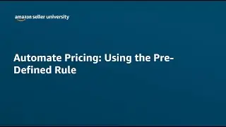 Use a pre-defined pricing rule with Amazon Automate Pricing
