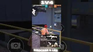 1VS4 IN MOBILE 📲 | FREE FIRE 1VS4 SHORT VIDEO 🍷| #shorts #freefire #1vs4 #viral #trending #fyp