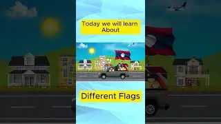Flags Of The World For Kids | National Flag Name | Japan Flag | Laos Flag