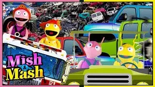 Fire Engine, Trucks & Trains for Kids | Alien & Children | Fun Puppet - Explorers | Mish & Mash