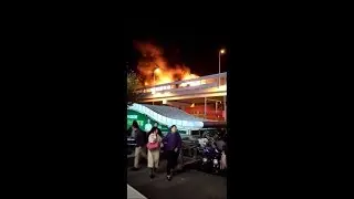 Massive chemical fire breaks out on elevated highway in Shanghai