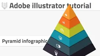 How to create pyramid infographics in Adobe illustrator. Create 3d object with 2d transformations