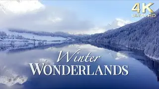Enchanting Winter Wonderlands ❄️ 4K Snowy Winter Scenery with Beautiful Piano Music