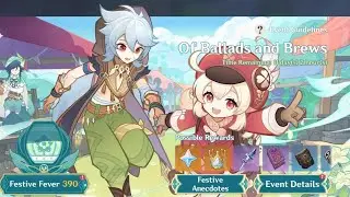 [JP/EN] Of Ballads and Brews Story Quest | Genshin Impact 3.1 Event Quest
