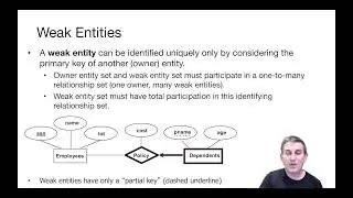 Lecture 16 Part 8 Weak Entities