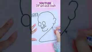 गांधीजी का ड्राइंग इससे आसान कोई सिखाएगा तो चॅनेल डिलीट दूंगा, Most Easy Gandhiji Drawing Very Easy