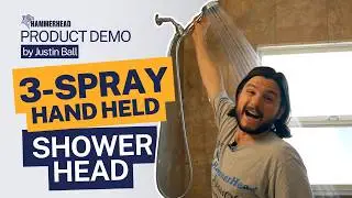 DEMO: All Metal 3-Spray Hand Held Shower Head by HammerHead Showers