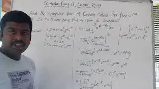 Complex Form of Fourier Series Problem 1