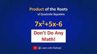 Product of Quadratic Equation Roots